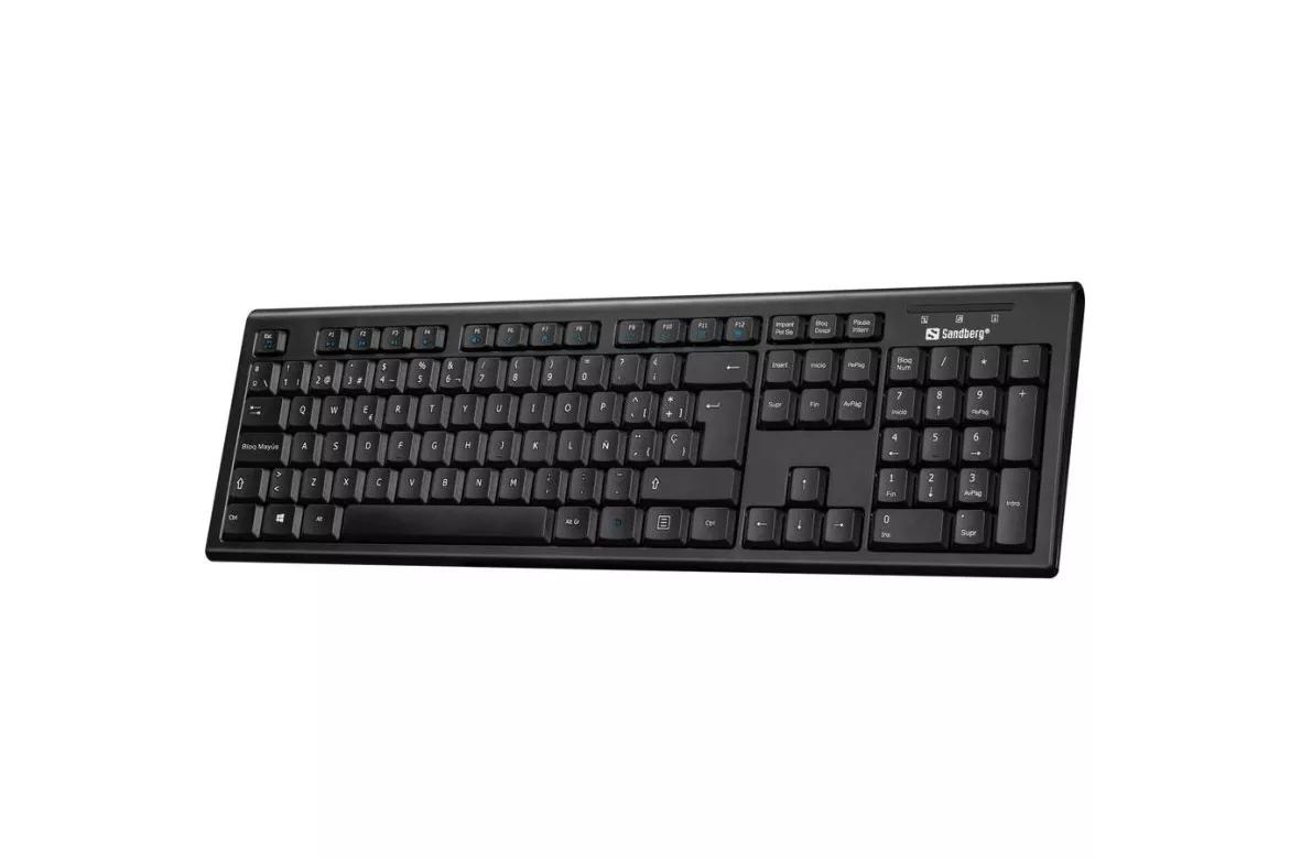 Teclado Sandberg 631-13 de oficina al&aacute;mbrico USB QWERTY espa&ntilde;ol tama&ntilde;o completo