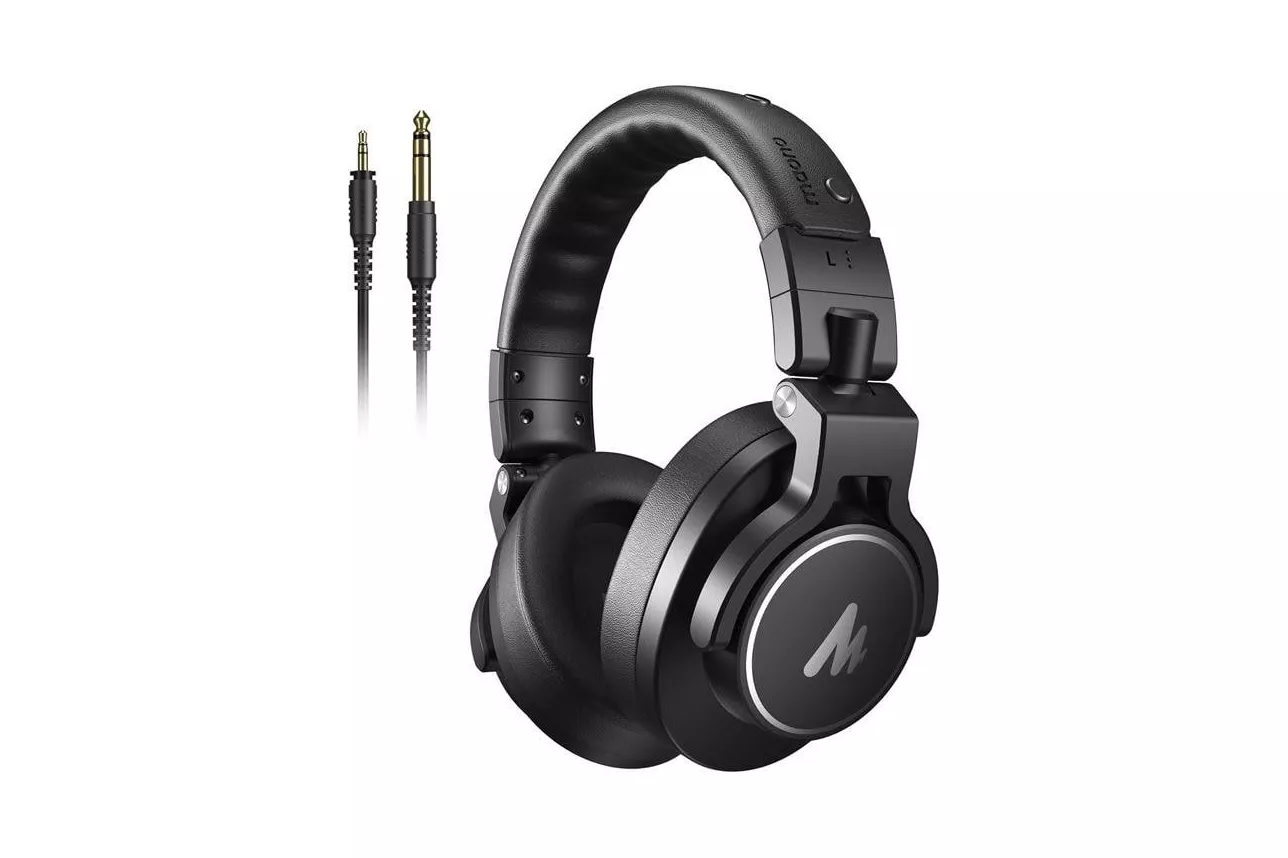 Auriculares Maono MH700 con cable, conexi&oacute;n 3,5 mm y 6,35 mm para estudio, negros