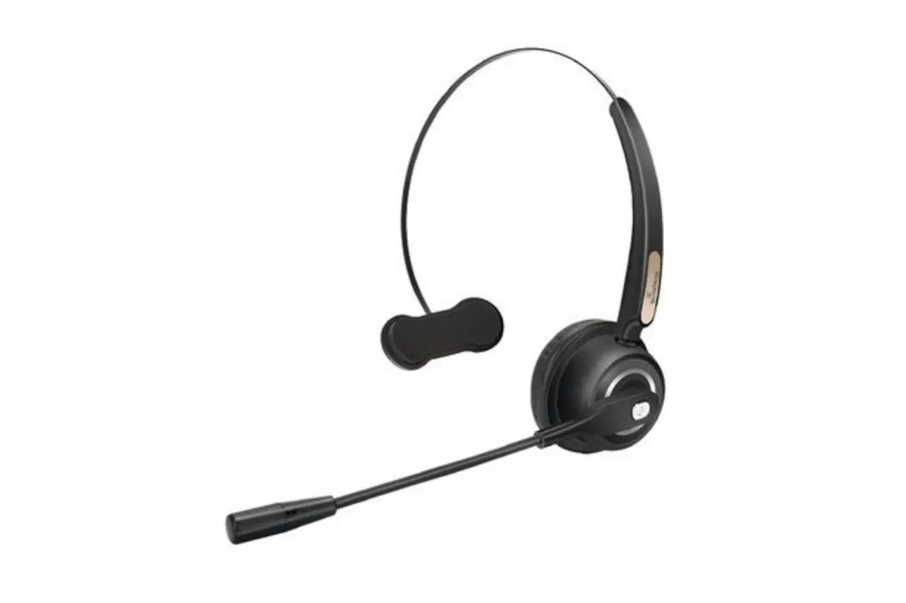 Auriculares MediaRange MROS305 inal&aacute;mbricos Bluetooth para oficina con micr&oacute;fono negro