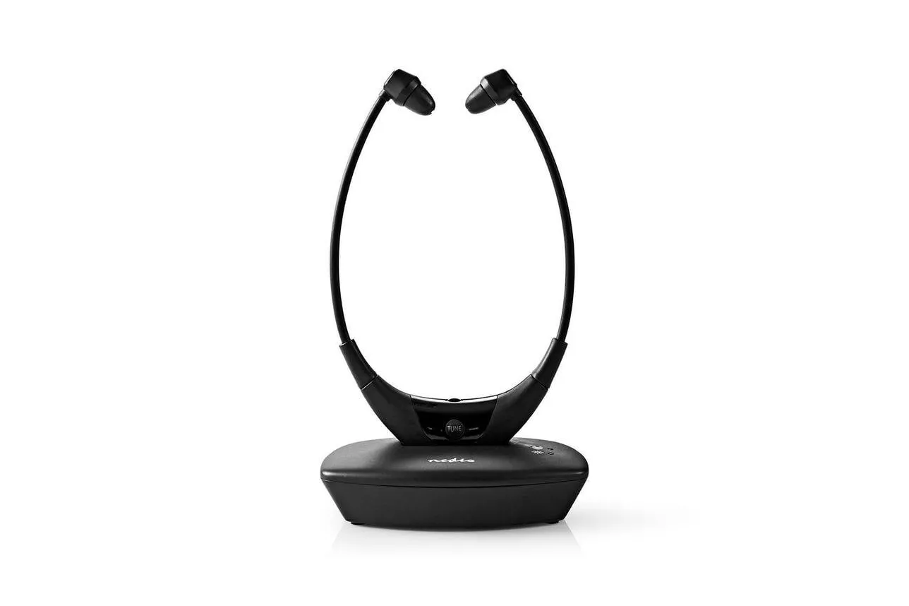 Auriculares Nedis HPRF010BK inal&aacute;mbricos y con cable RF para TV, negros