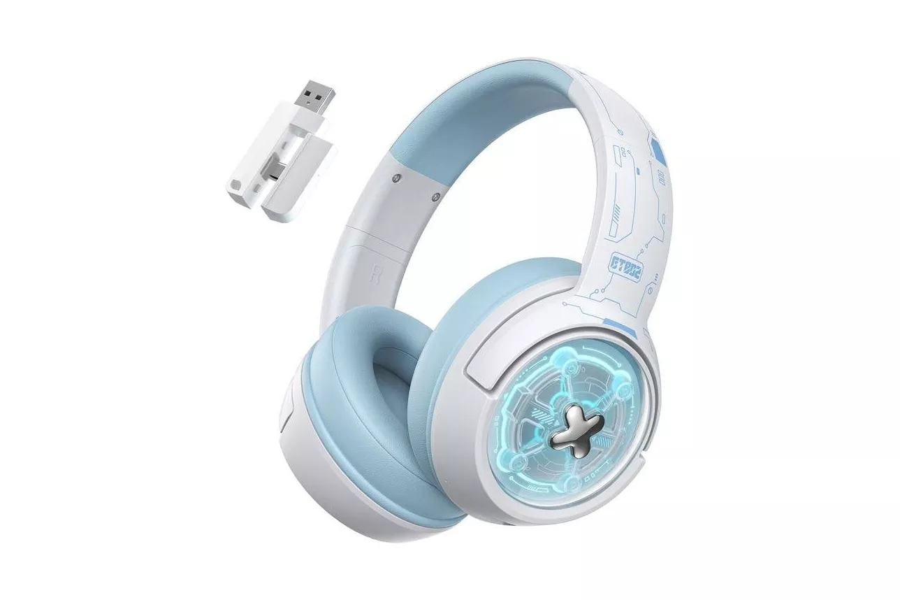 Auriculares ONIKUMA GT802 inal&aacute;mbricos y con cable Bluetooth 5.3 Gaming con retroiluminaci&oacute;n blanca