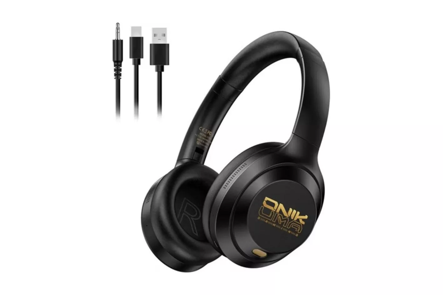 Auriculares Onikuma GT811 inal&aacute;mbricos Bluetooth con Cancelaci&oacute;n de Ruido, Micr&oacute;fono y 55 h bater&iacute;a, Negro