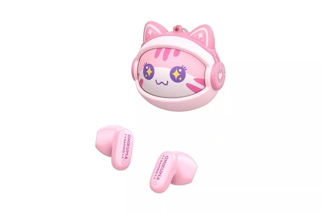 Auriculares ONIKUMA TX603 inal&aacute;mbricos Bluetooth 5.4 gaming con estuche personalizable rosa