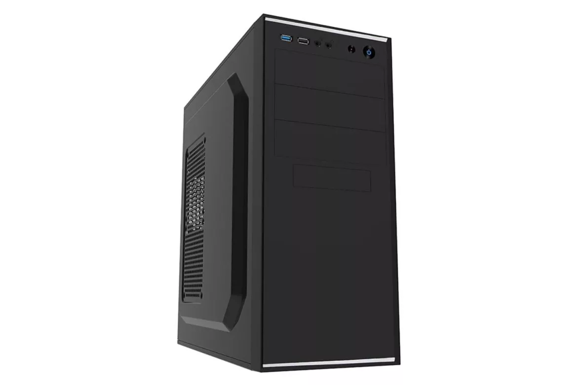 Caja PC CiT JETSTREAM-SILVER Midi Tower ATX 500W Negro Plata