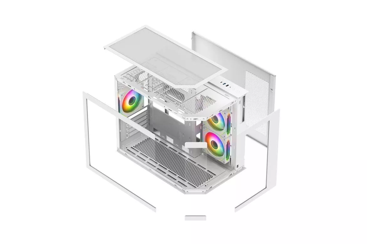 Caja PC VIDA EDGE MINI MATX ARGB Blanco Cubo micro ATX ITX