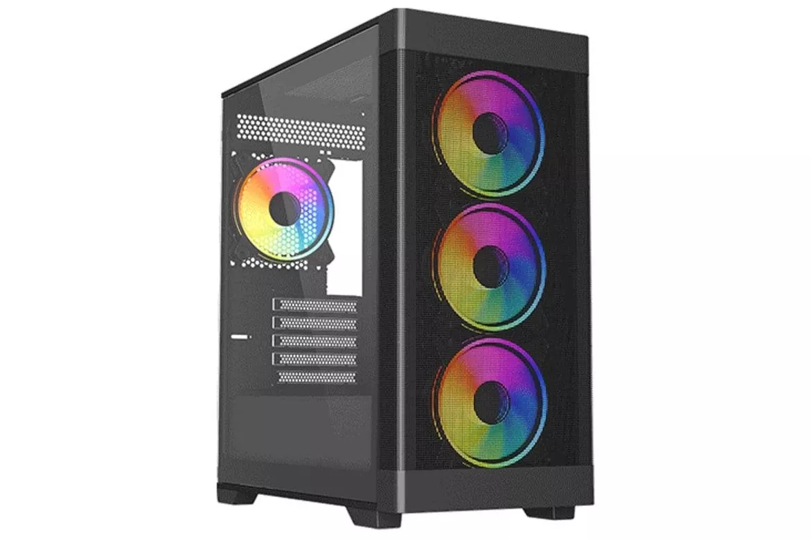 Carcasa VIDA Zephyr V2 Torre micro ATX Negro Vidrio Templado