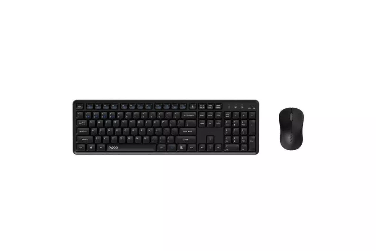 Teclado Rapoo 8150M inal&aacute;mbrico QWERTY Espa&ntilde;ol multimodo con rat&oacute;n silencioso