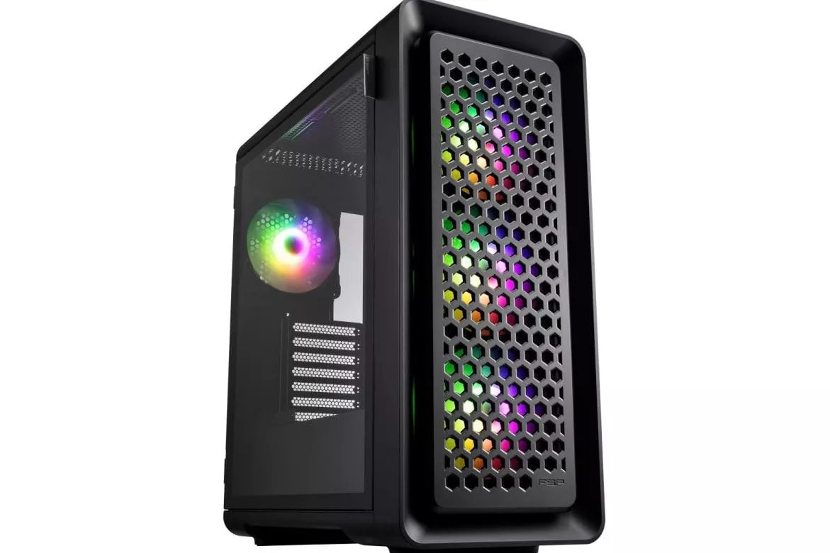 FSP CUT593P Torre ATX Cristal Templado USB-C Negra