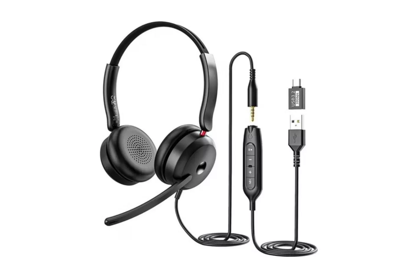 Auriculares Onikuma X81 con cable USB-C para gaming, micr&oacute;fono y control de volumen negro