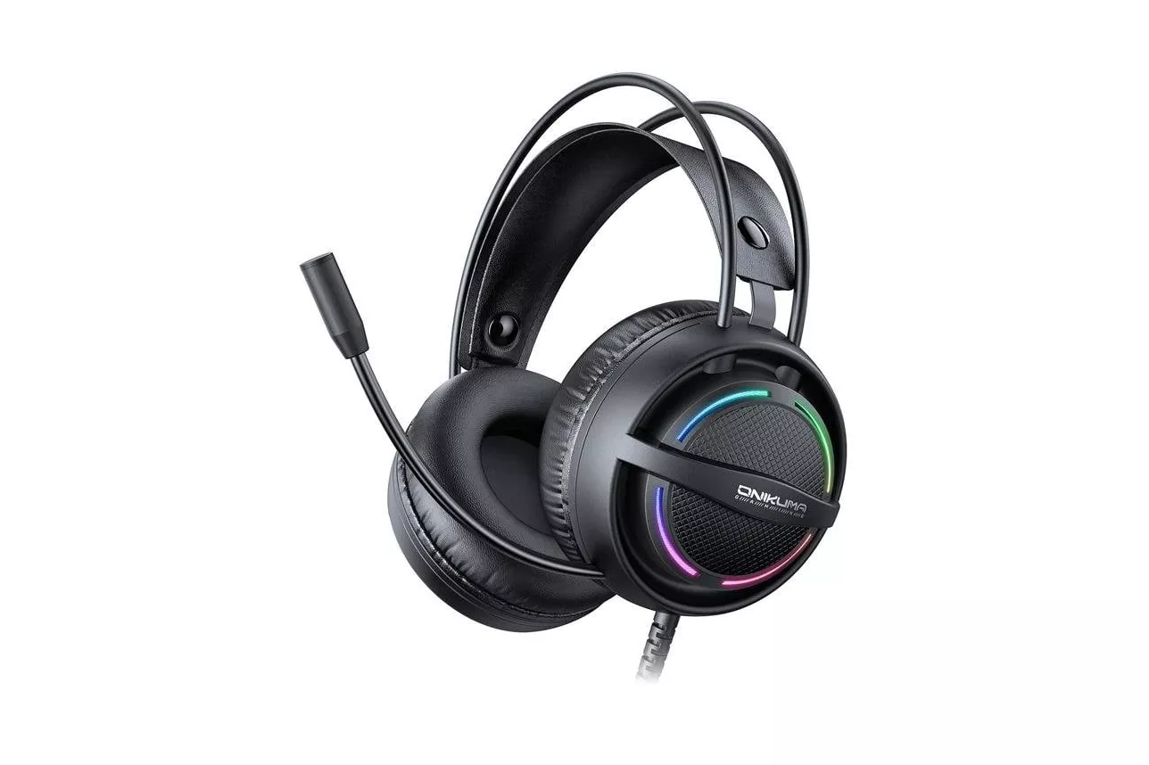 Auriculares ONIKUMA X88 con cable USB y jack 3,5 mm para gaming, micr&oacute;fono cancelaci&oacute;n de ruido, RGB negro
