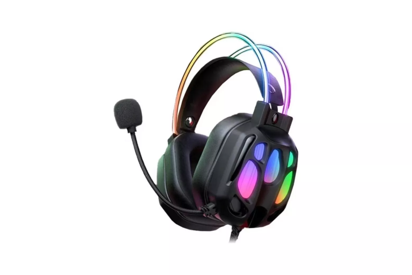 Auriculares Onikuma X89 con cable USB-A para gaming PC, micr&oacute;fono y RGB negro