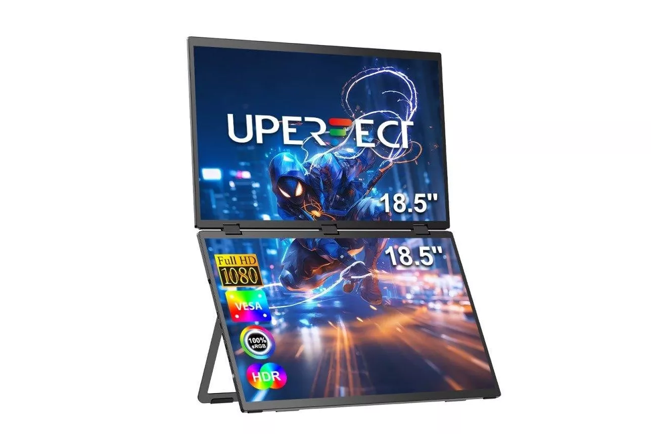 Monitor Uperfect Dual 18,5" FullHD 100Hz IPS 5ms VESA Port&aacute;til
