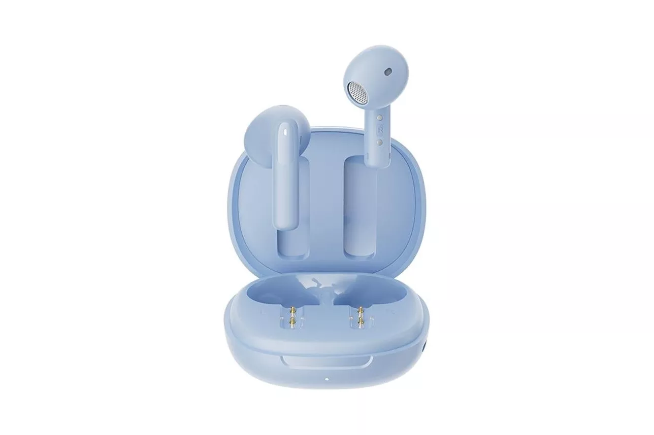 Auriculares QCY AilyBuds E20 HT13 inal&aacute;mbricos Bluetooth con Cancelaci&oacute;n de Ruido ANC y micr&oacute;fono, azul