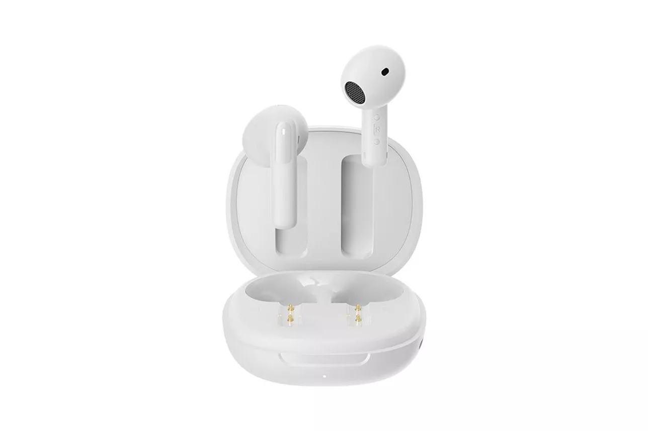 Auriculares QCY AilyBuds E20 HT13 inal&aacute;mbricos Bluetooth con Cancelaci&oacute;n de Ruido y micr&oacute;fono blanco