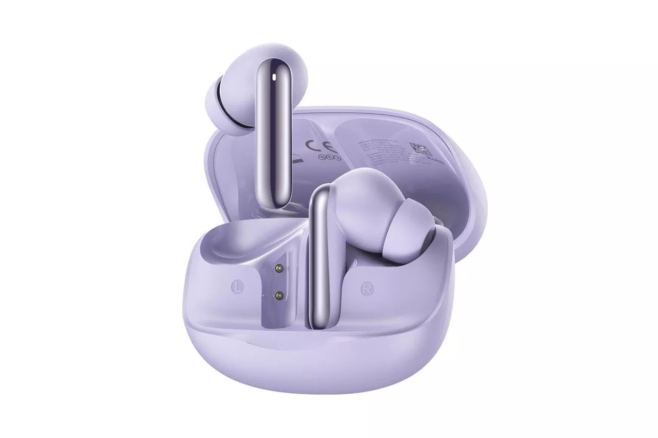 Auriculares QCY Melobuds N50 inal&aacute;mbricos Bluetooth con Cancelaci&oacute;n de Ruido ANC y micr&oacute;fono, color p&uacute;rpura
