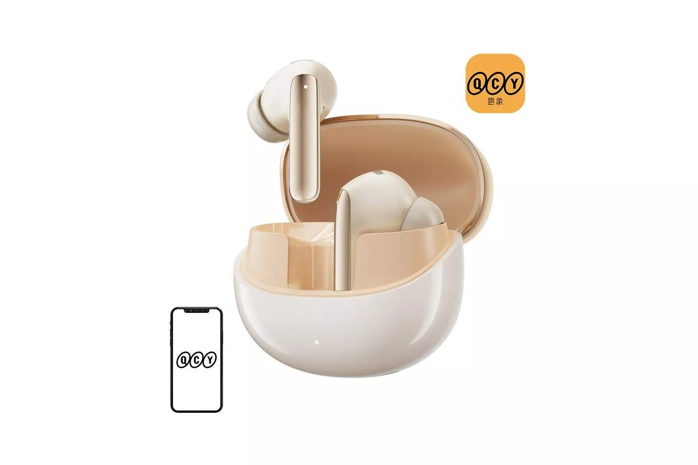 Auriculares QCY MeloBuds Pro HT08 inal&aacute;mbricos Bluetooth con Cancelaci&oacute;n de Ruido ANC Oro