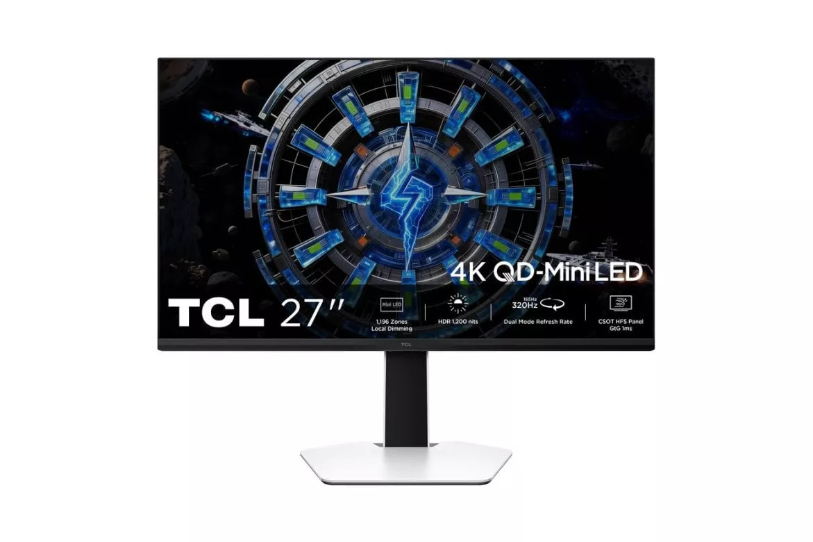 Monitor TCL C2 27C2A 27" UltraHD 4K 160Hz QLED IPS HDR1000 FreeSync Ajuste Altura