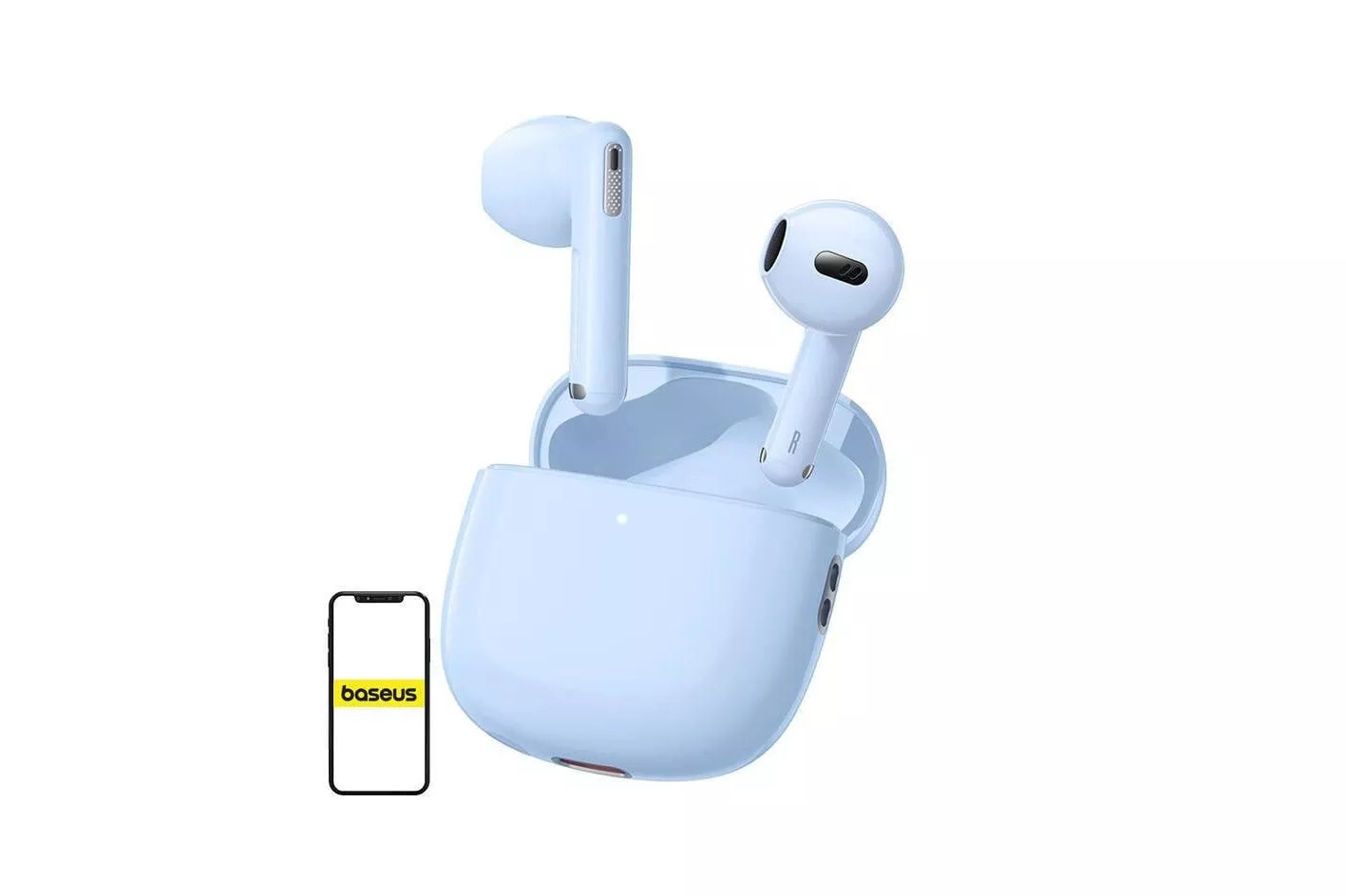 Auriculares Baseus Bowie WX5 inal&aacute;mbricos Bluetooth 5.3 con Cancelaci&oacute;n de Ruido y Micr&oacute;fono, azules