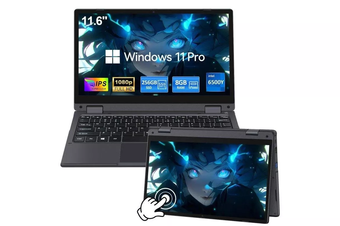 Port&aacute;til Micrear 11,6" Intel Core 6500Y 8GB UHD 615 256GB SSD Windows 11 Pro pantalla t&aacute;ctil
