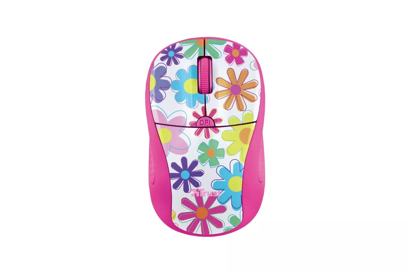 Rat&oacute;n CEGASA Trust Primo inal&aacute;mbrico 1600 DPI Rosa flores micro receptor USB