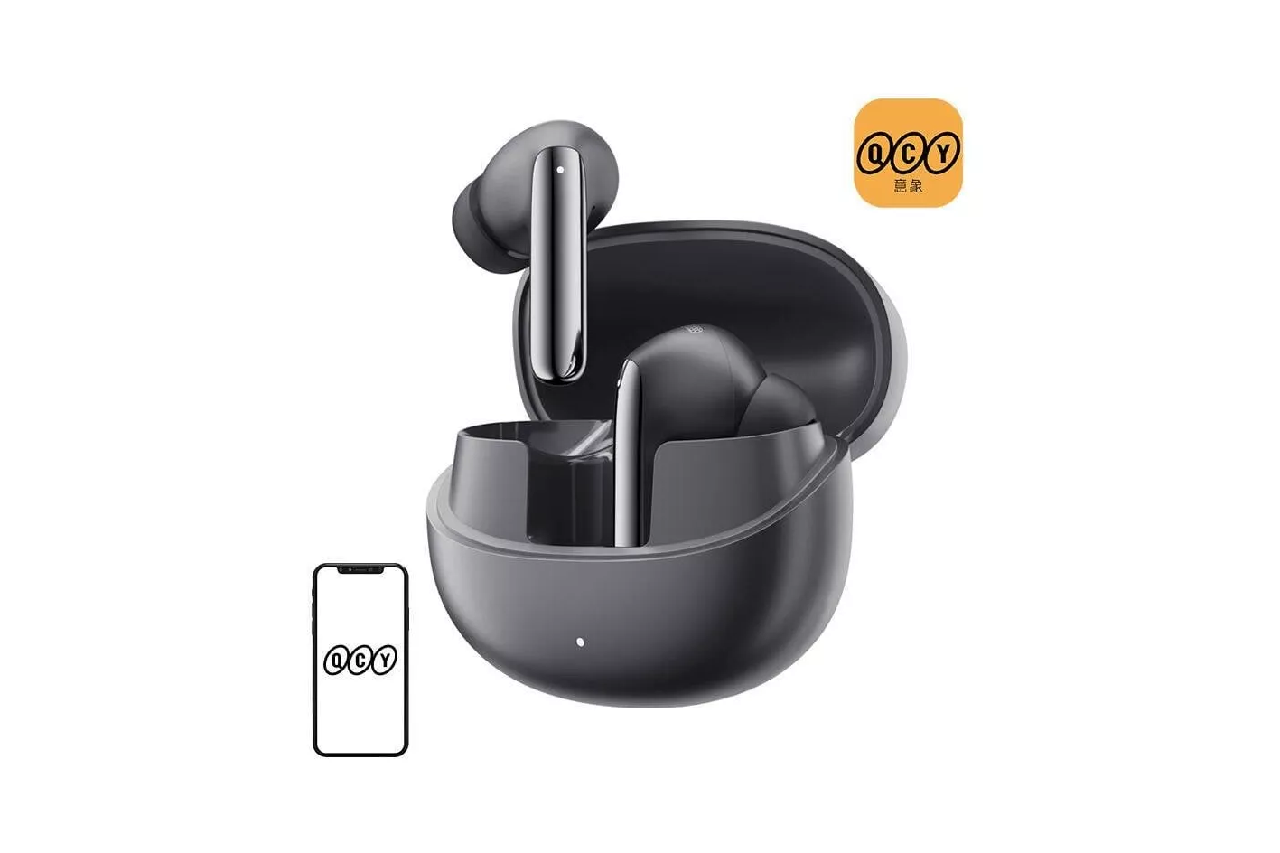 Auriculares QCY MeloBuds Pro HT08 inal&aacute;mbricos Bluetooth con Cancelaci&oacute;n de Ruido ANC y micr&oacute;fono, negros