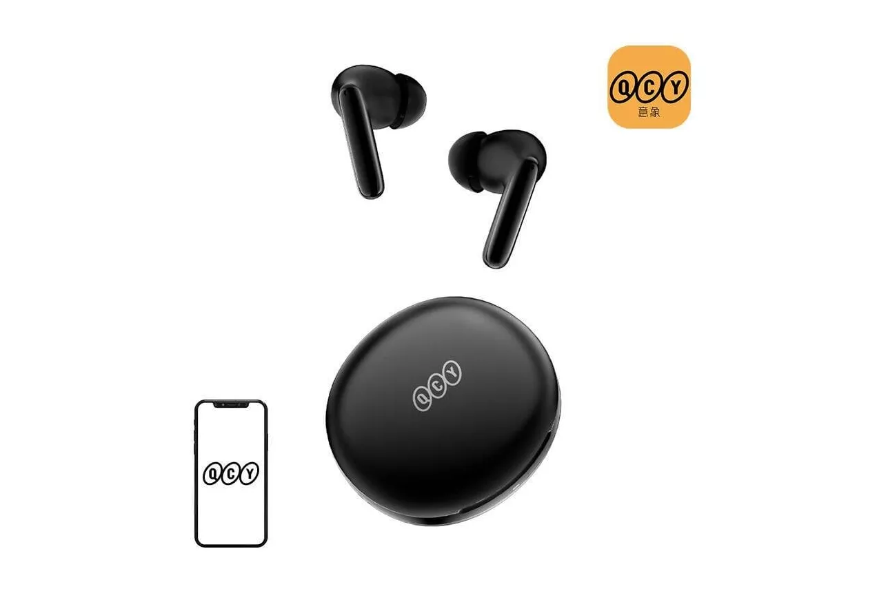 Auriculares QCY T13 ANC2 inal&aacute;mbricos Bluetooth 5.3 con Cancelaci&oacute;n de Ruido y Micr&oacute;fono Negro