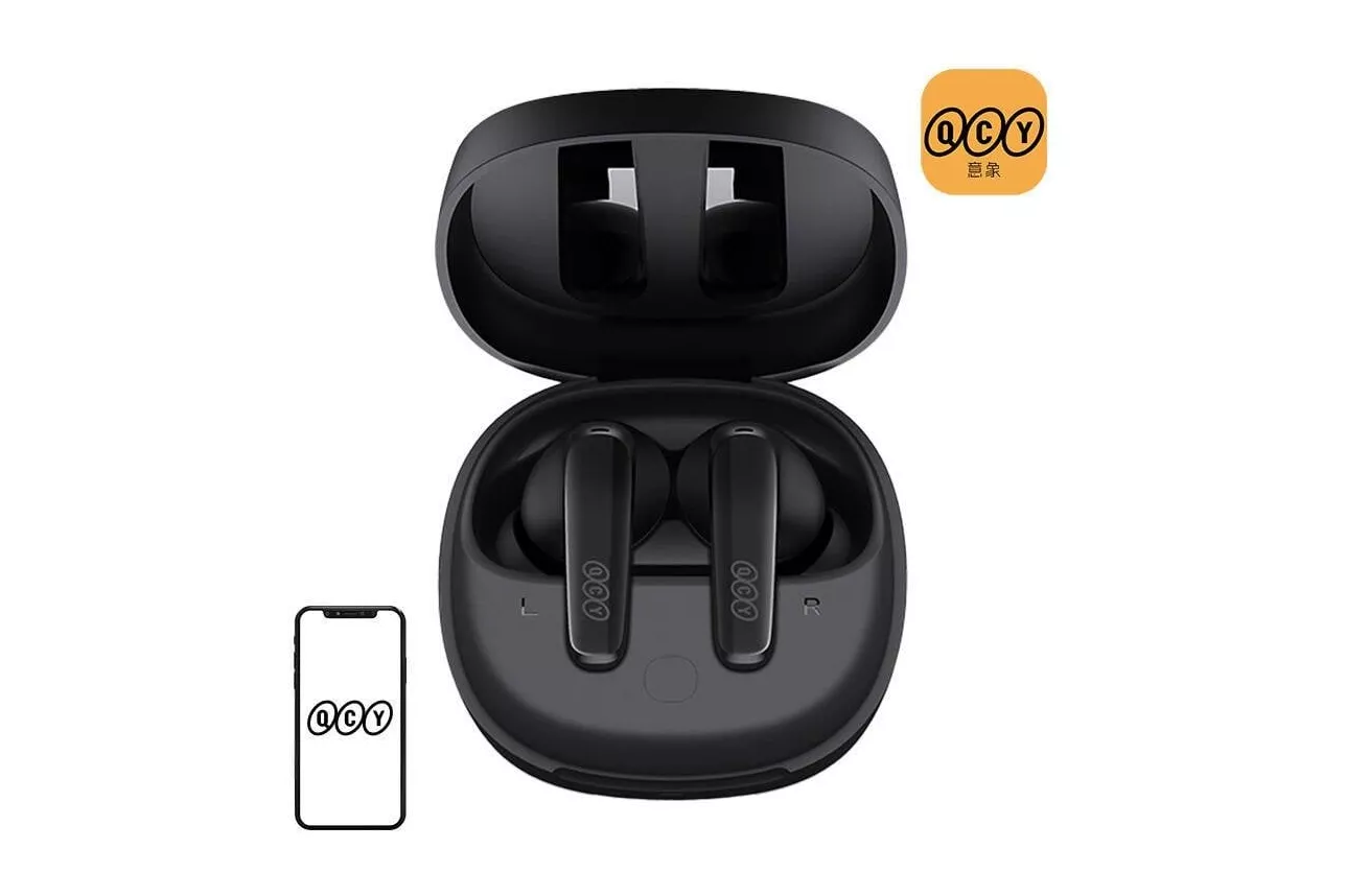 Auriculares QCY T13x inal&aacute;mbricos Bluetooth 5.3 con micr&oacute;fonos y carga r&aacute;pida negros