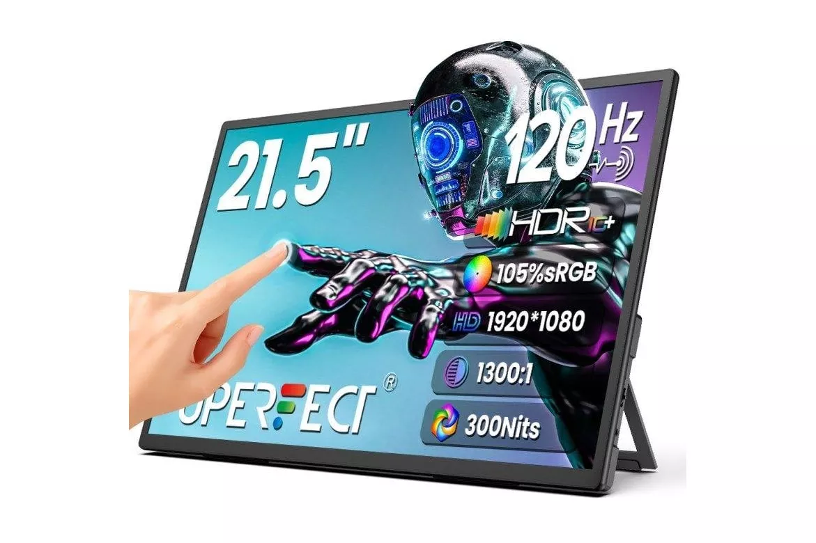 Monitor Uperfect 21,5" FullHD 120Hz IPS T&aacute;ctil Soporte Integrado VESA 6ms