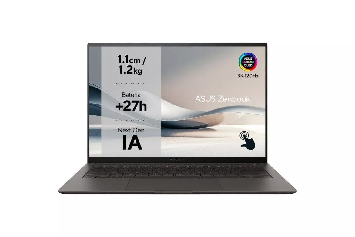 Port&aacute;til Asus Zenbook S 14 OLED UX5406SA-PZ666W 14" Intel Core Ultra 7 258V 32GB 1TB SSD Intel Arc Windows 11