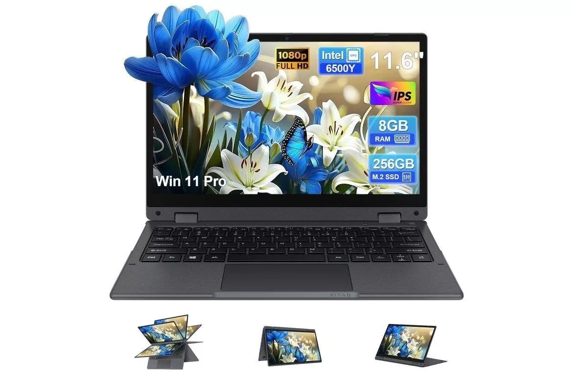 Port&aacute;til INTECHNE Convertible 11,6" Intel Core 6500Y 8GB 256GB SSD UHD 615 Windows 11 Pro