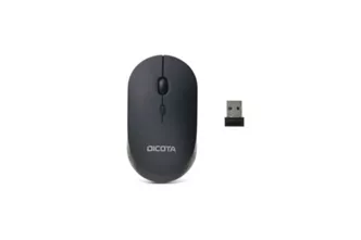 Rat&oacute;n DICOTA Silent V2 RF inal&aacute;mbrico 1600 DPI Negro con rueda y freno