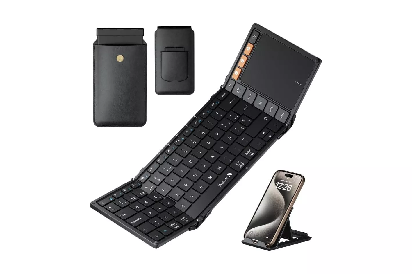 Protoarc Xk01tp Teclado Port&aacute;til Plegable En Tr&iacute;ptico