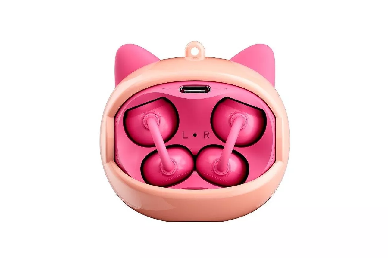 Auriculares Blackview Airbuds K1 inal&aacute;mbricos Bluetooth 6.0 para ni&ntilde;os con estuche giratorio rosa