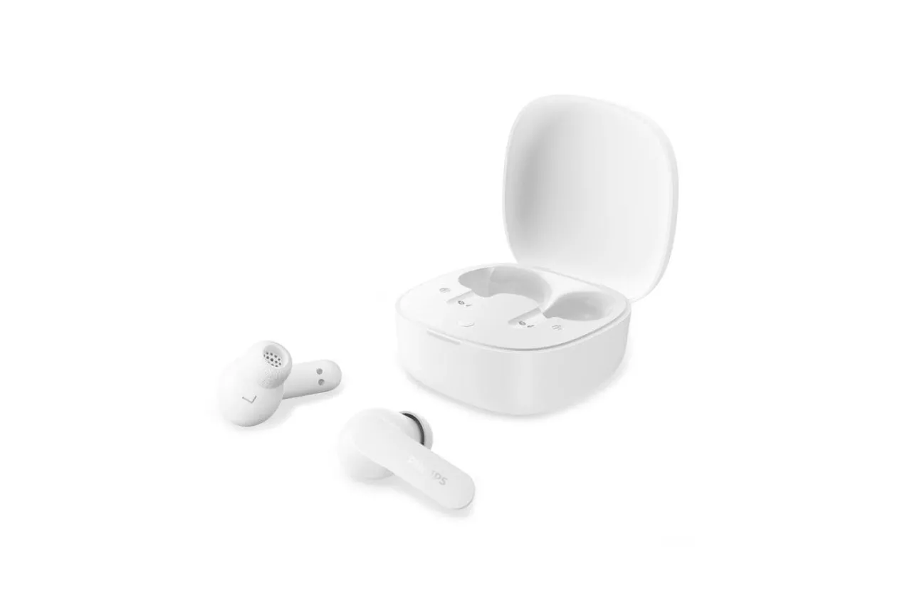 Auriculares Philips TAT2100 inal&aacute;mbricos Bluetooth 6.0 para llamadas y m&uacute;sica blancos