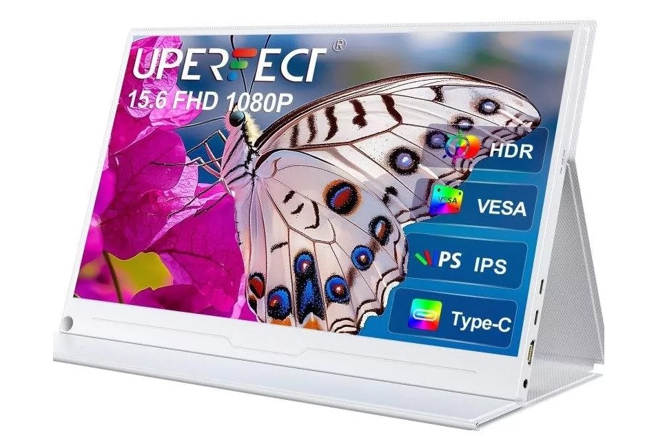 Monitor Uperfect 15,6" FullHD 60Hz IPS USB-C HDMI VESA port&aacute;til blanco