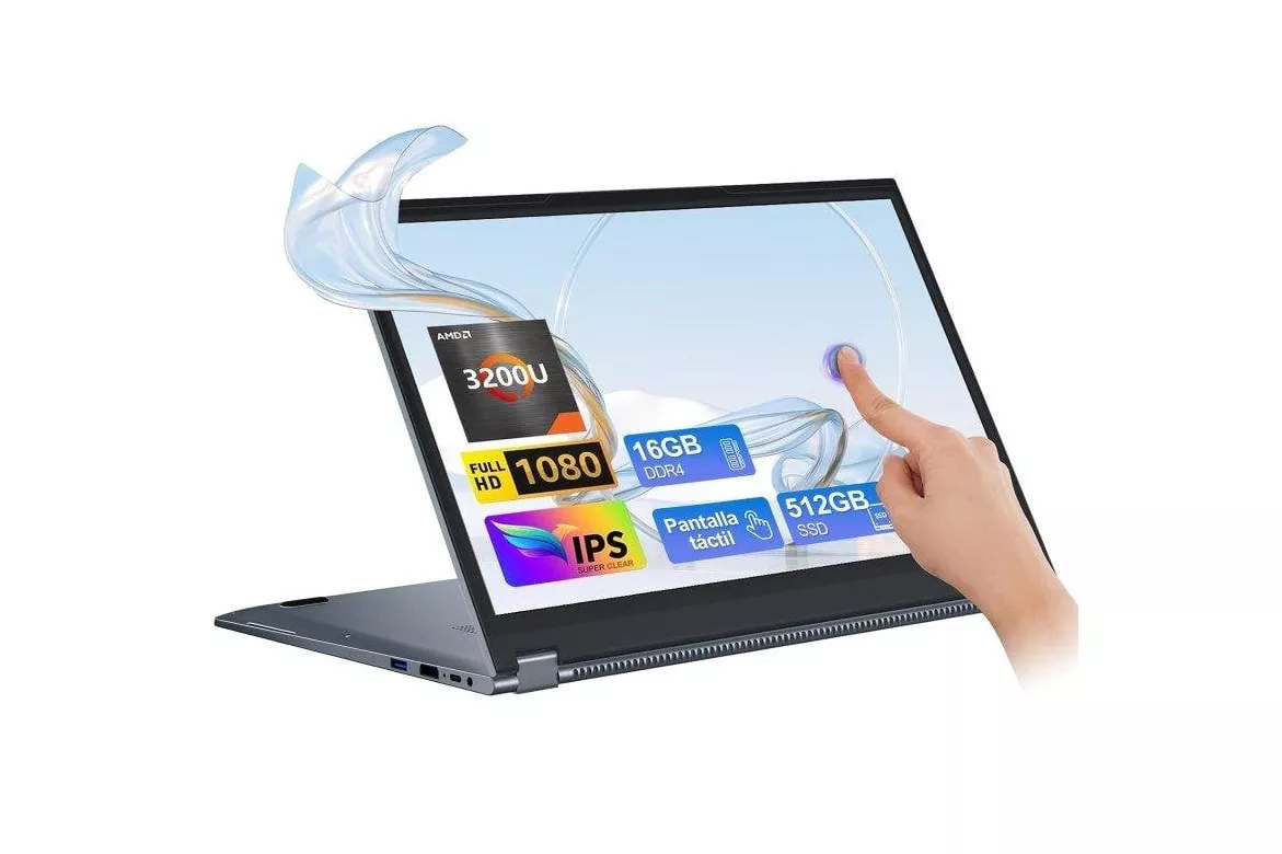 Port&aacute;til INTECHNE UCC-UL156-A 15,6" AMD Ryzen 3 3200U 16GB Radeon Graphics 512GB SSD Windows 11 Pro pantalla t&aacute;ctil