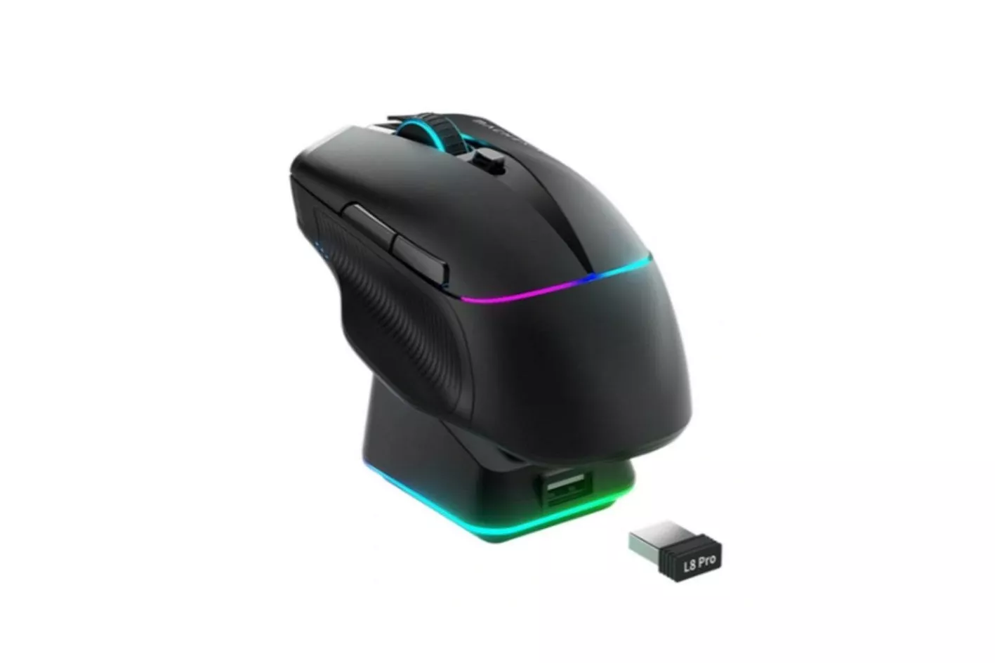 Rat&oacute;n Machenike L8 Pro &Oacute;ptico RF Wireless Bluetooth USB-C 26000 DPI Negro