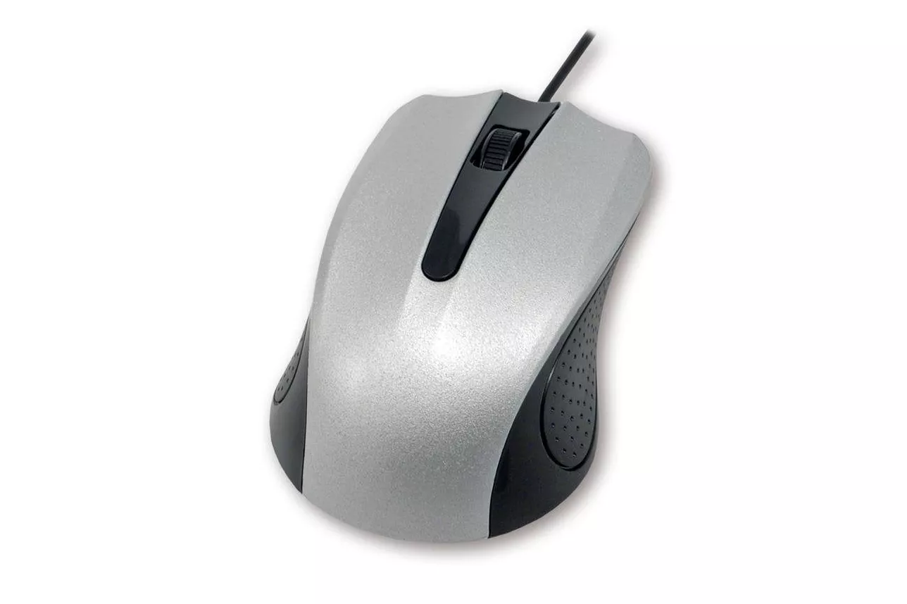 Rat&oacute;n MCL SS-212U Ambidextro USB 1200 DPI Negro Plata con cable
