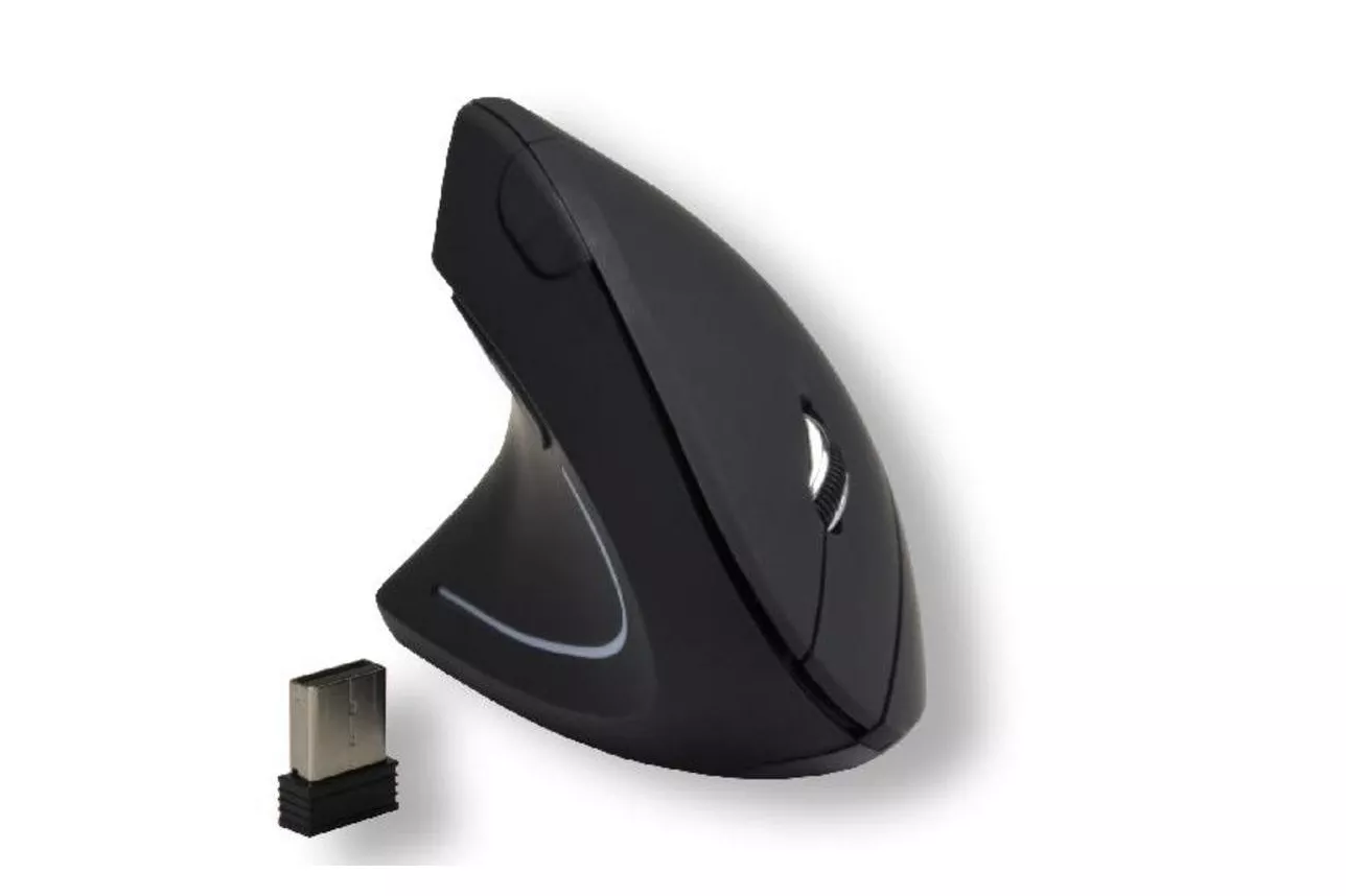Rat&oacute;n MCL SS-618GW/N Wireless 1600 DPI Negro Dise&ntilde;o vertical zurdo