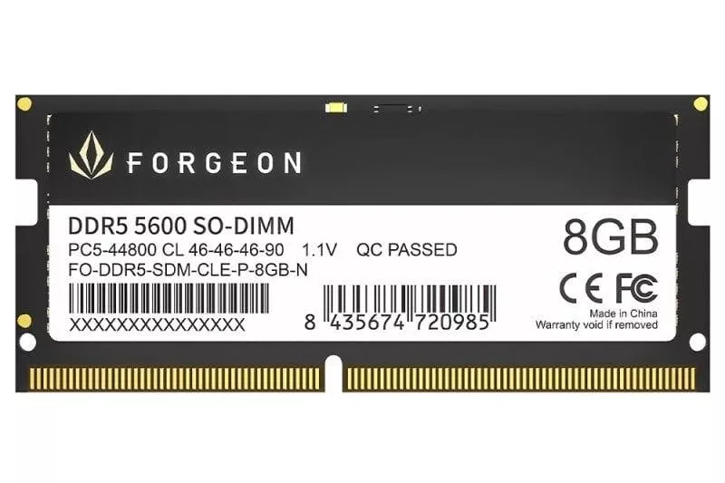 Forgeon Cyclone PRO SODIMM DDR5 5600 MHz 8GB CL46 Negra
