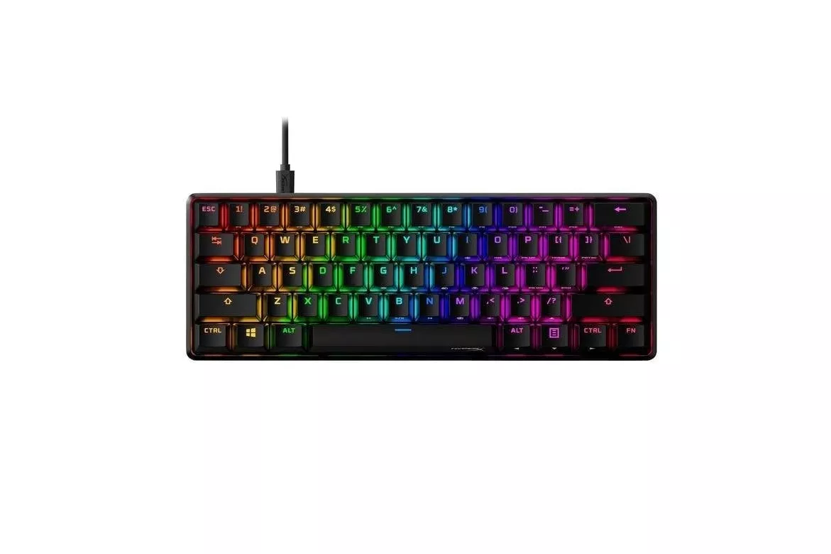 Teclado HyperX Alloy Origins 60 mec&aacute;nico compacto con switches HyperX Red y RGB ES