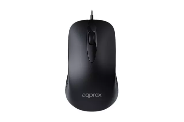 Rat&oacute;n Approx APPXM100 Cable 1000 DPI Negro