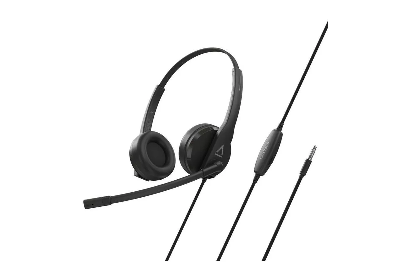 Auriculares Creative HS-230 con cable USB y jack 3,5 mm para oficina negro