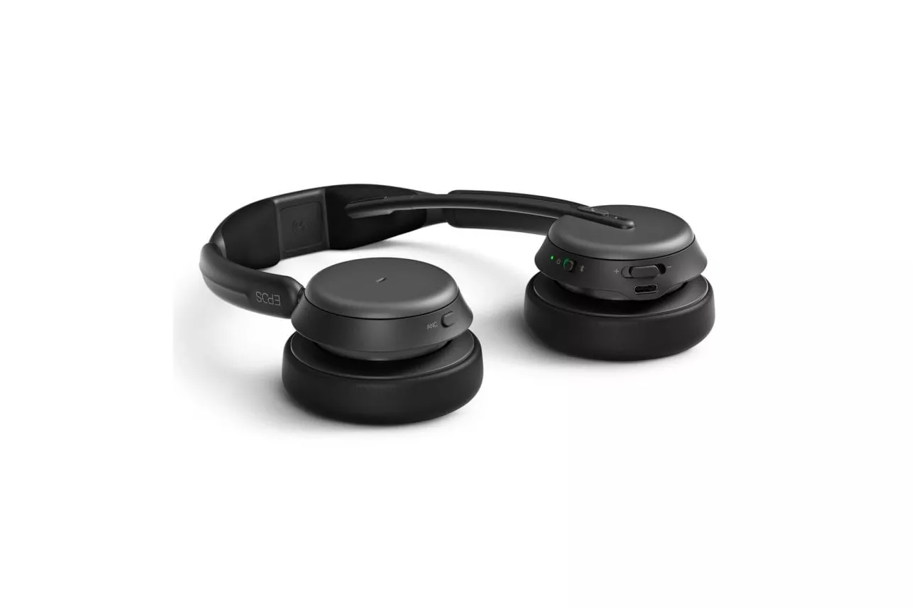Auriculares EPOS IMPACT 1060 ANC inal&aacute;mbricos Bluetooth para oficina con cancelaci&oacute;n de ruido, micr&oacute;fono y negro