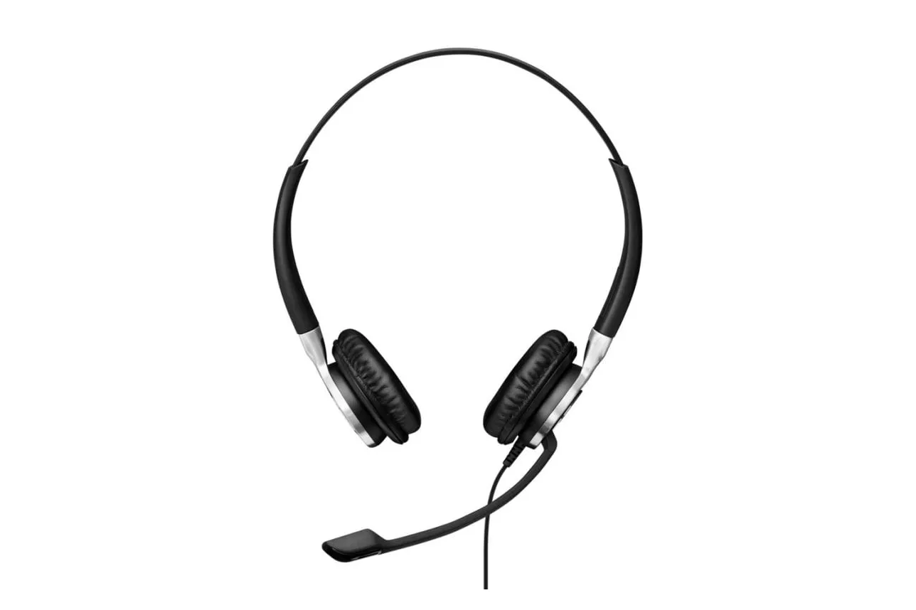 Auriculares Epos Impact SC 660 USB con cable USB, cancelaci&oacute;n de ruido, negro y plata