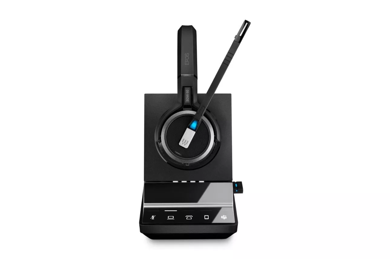 Auriculares EPOS IMPACT SDW 5066T inal&aacute;mbricos DECT con cancelaci&oacute;n de ruido, micr&oacute;fono, negro