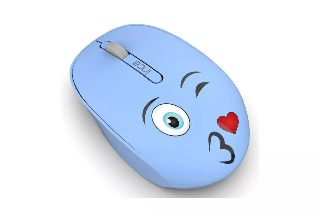 Rat&oacute;n Inca IWM-245RM inal&aacute;mbrico 1200 DPI ambidextro azul con receptor nano