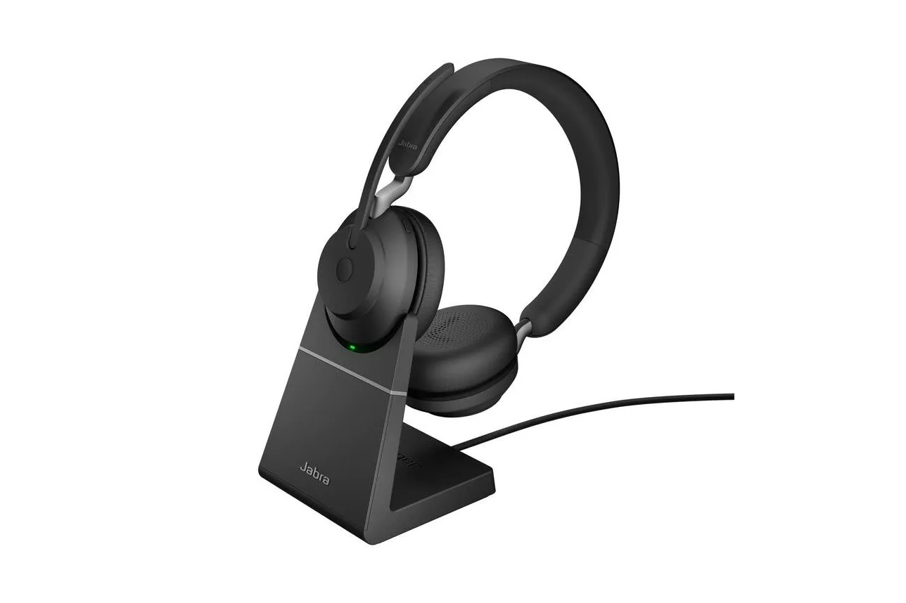 Auriculares Jabra Evolve2 65 inal&aacute;mbricos Bluetooth Oficina con micr&oacute;fono y carga USB-C negros