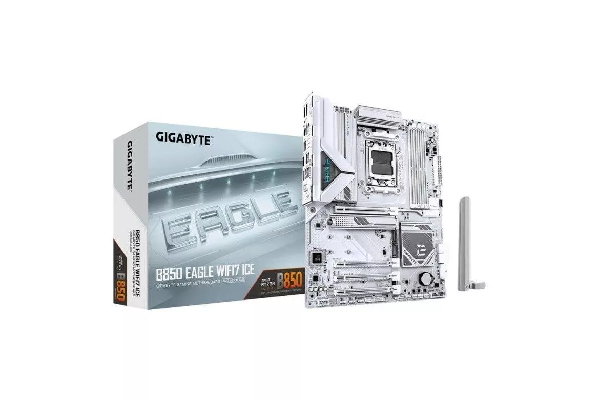 Placa Base Gigabyte B850 Eagle WIFI7 ICE Z&oacute;calo AM5 ATX PCIe 5.0 DDR5 8200MHz