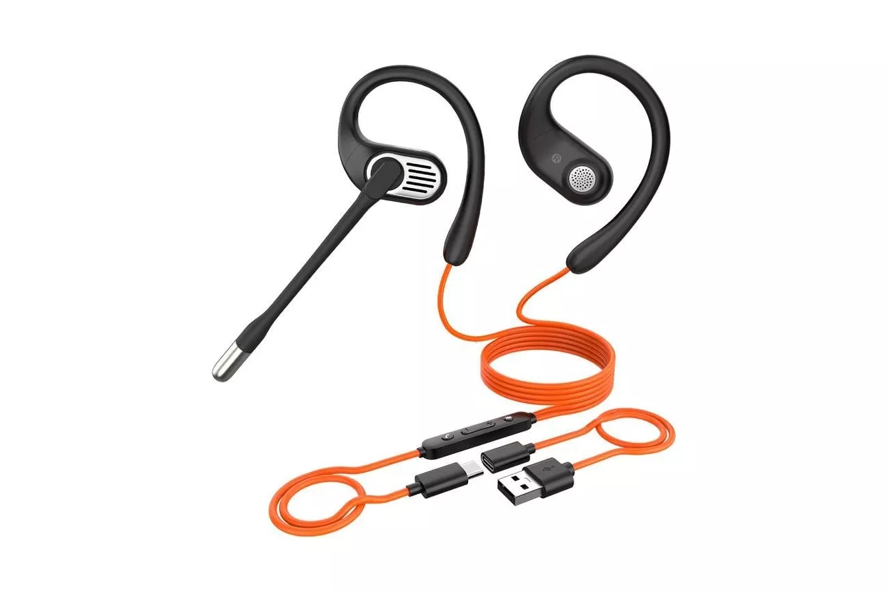 Auriculares OneOdio OpenRock Link 10 con cable USB-C y Cancelaci&oacute;n de Ruido AI, negros